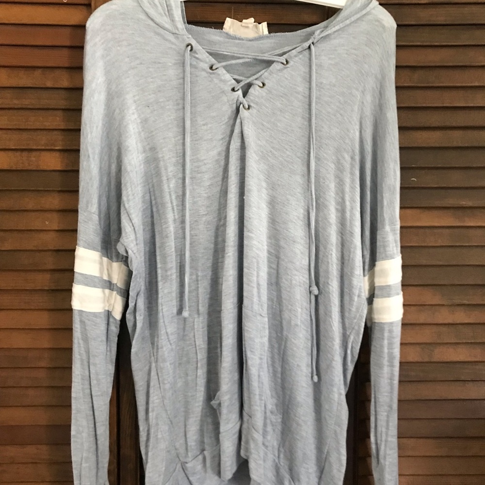 Pink Republic thin blue hoodie